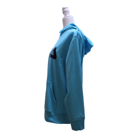 Fila Light Blue Curve Pullover Hoodie Plus Size - Picture 6 of 11